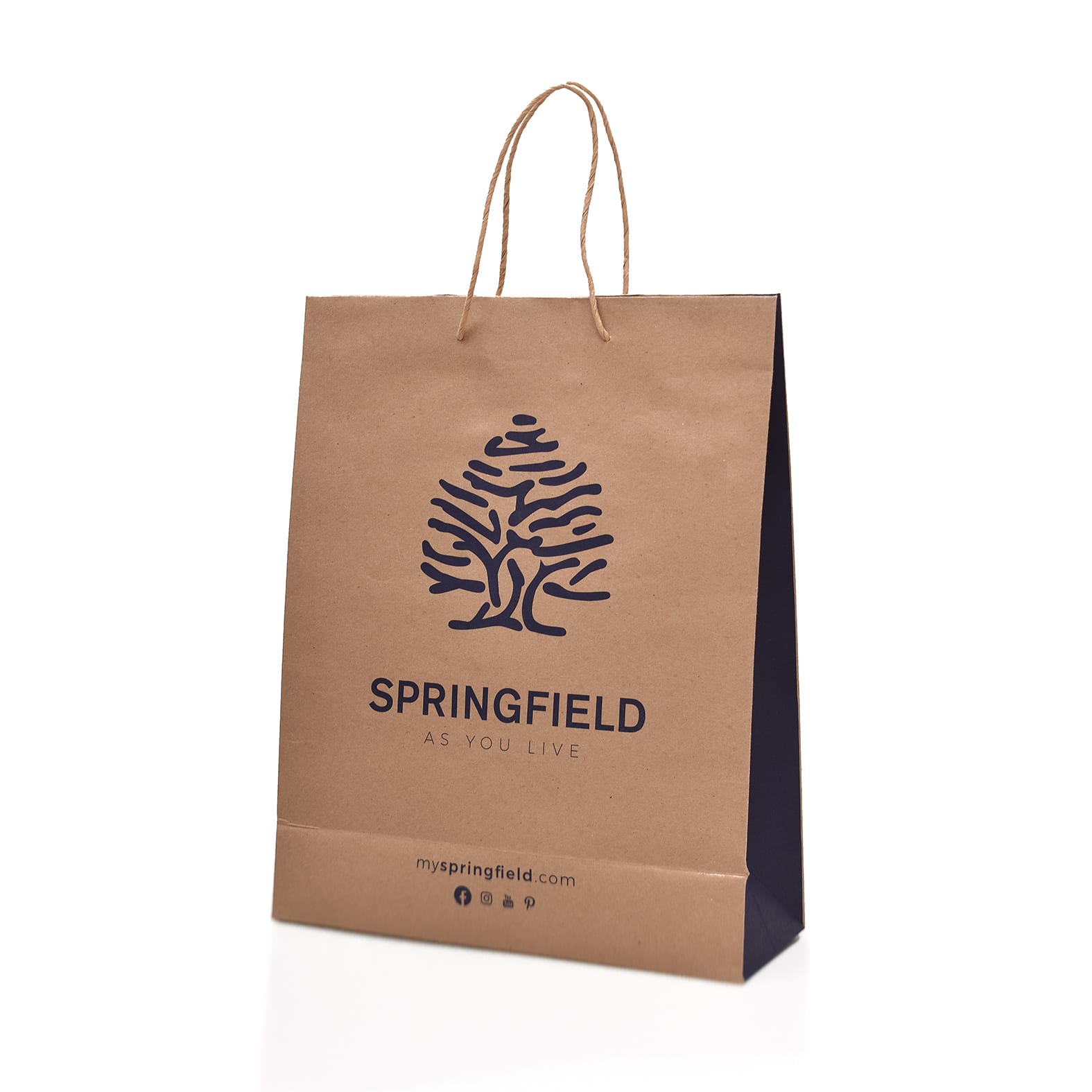 Bolsa impresa para la reconocida marca de ropa: Springfield.
