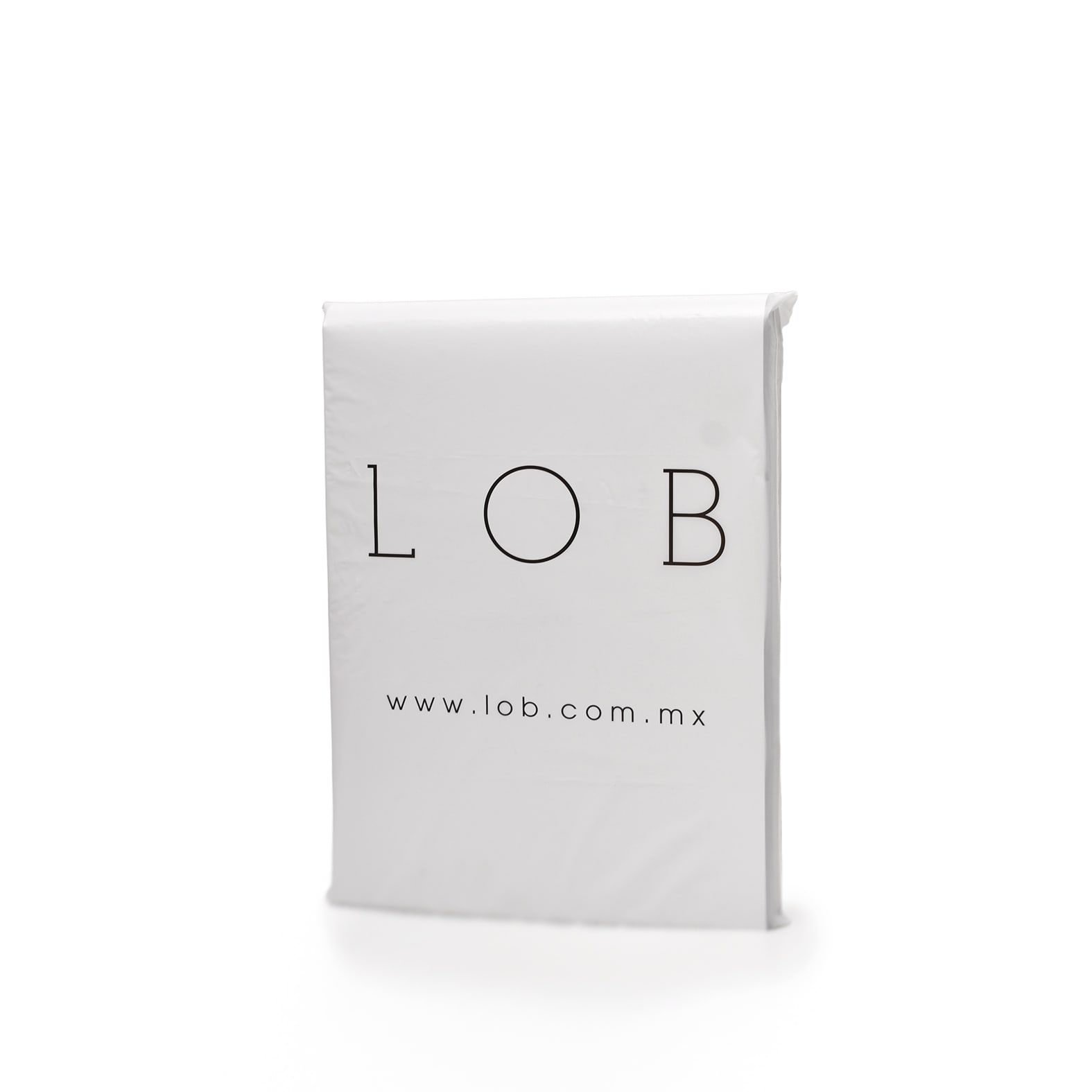Bolsa blanca impresa para las boutiques de ropa y accesorios: LOB.
