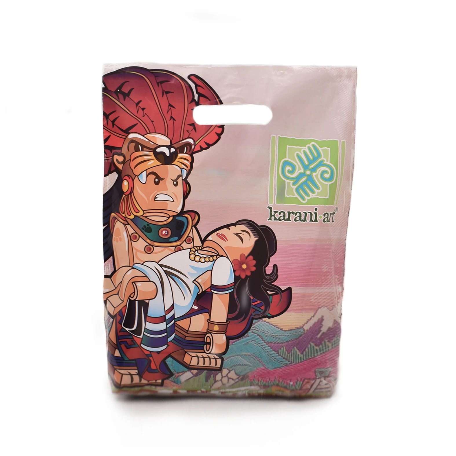 Bolsa impresa en selección de color para la tienda de ropa: Karani Art.
