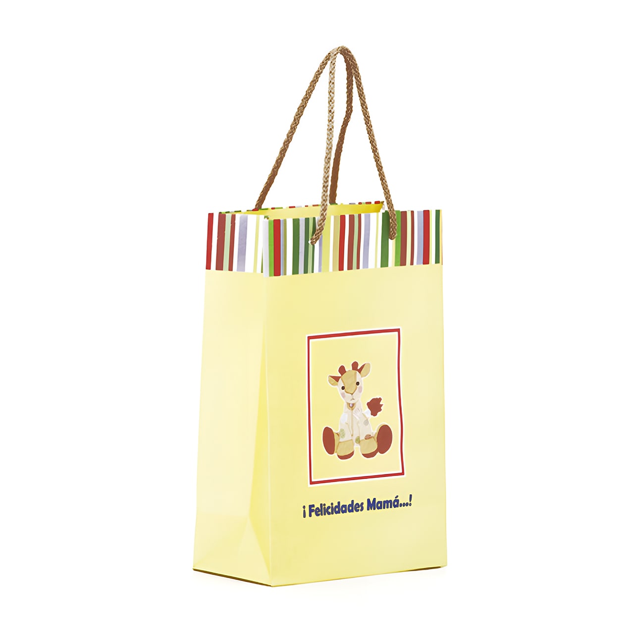 Bolsa personalizada para regalos con felicitación para el día de las madres.