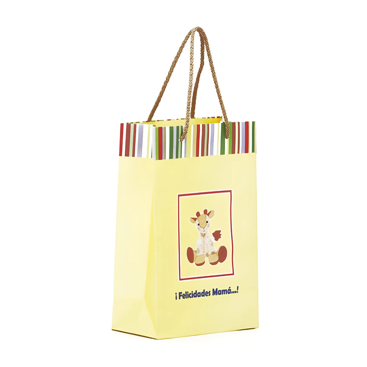 Bolsa personalizada para regalos con felicitación para el día de las madres.