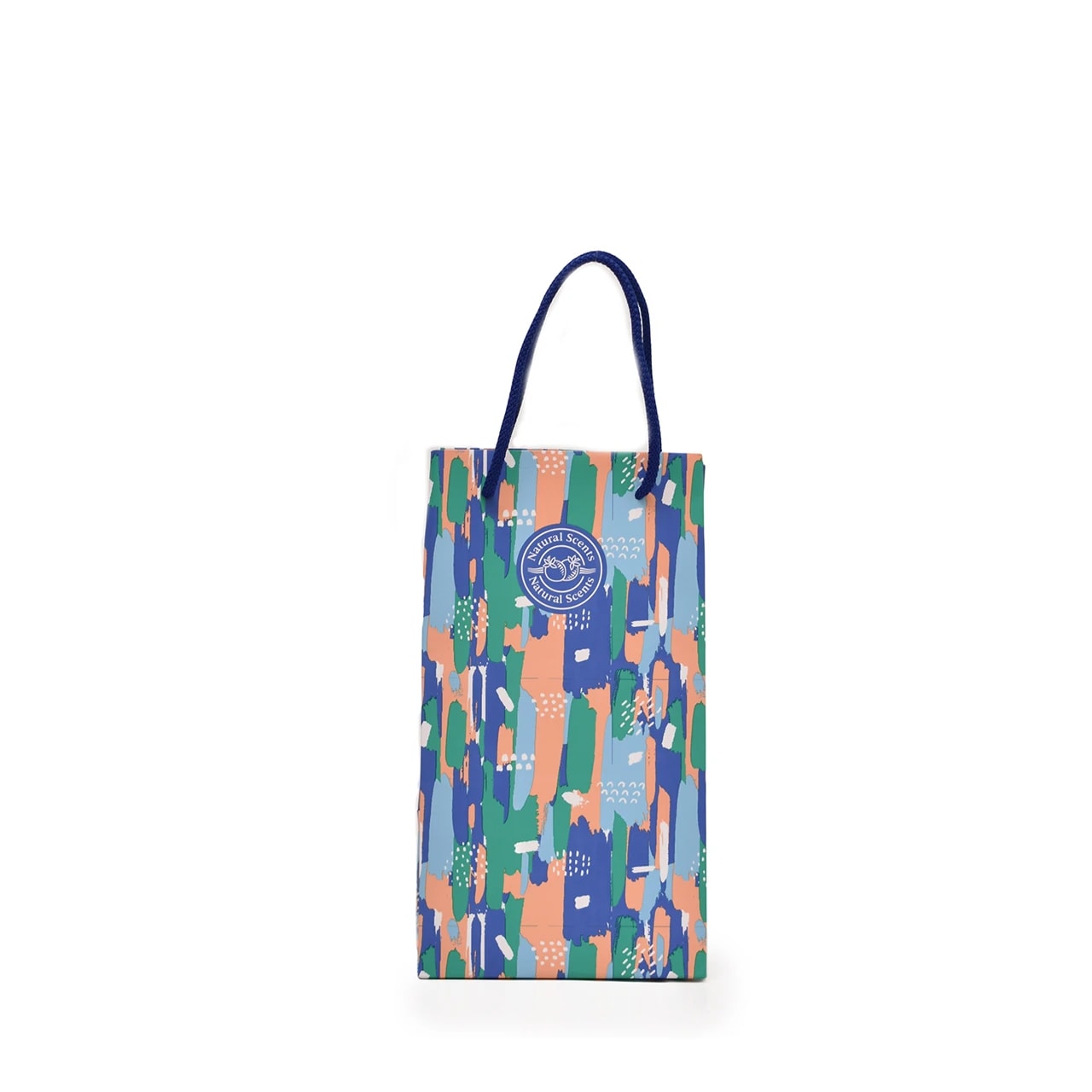 Bolsa para regalos chica impresa con diseño y logotipo de la marca: Natural Scents