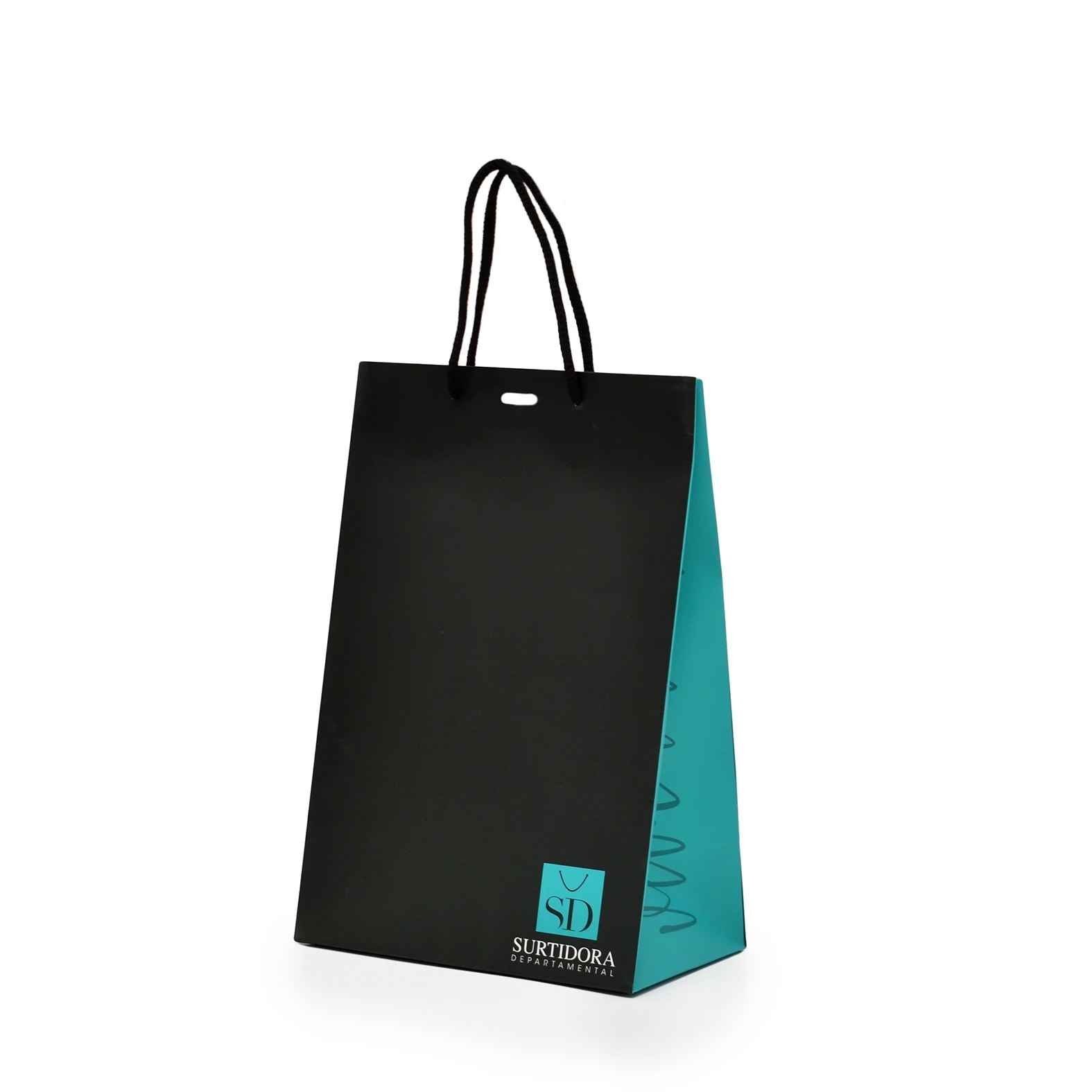 Bolsa personalizada de papel con logo de: Surtidora de tiendas Departamentales.