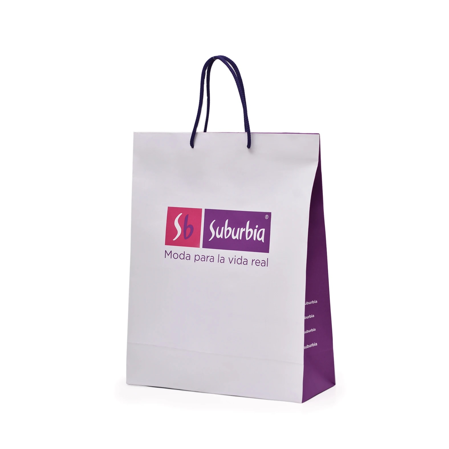 Bolsa impresa para la cadena de tiendas departamentales Suburbia.