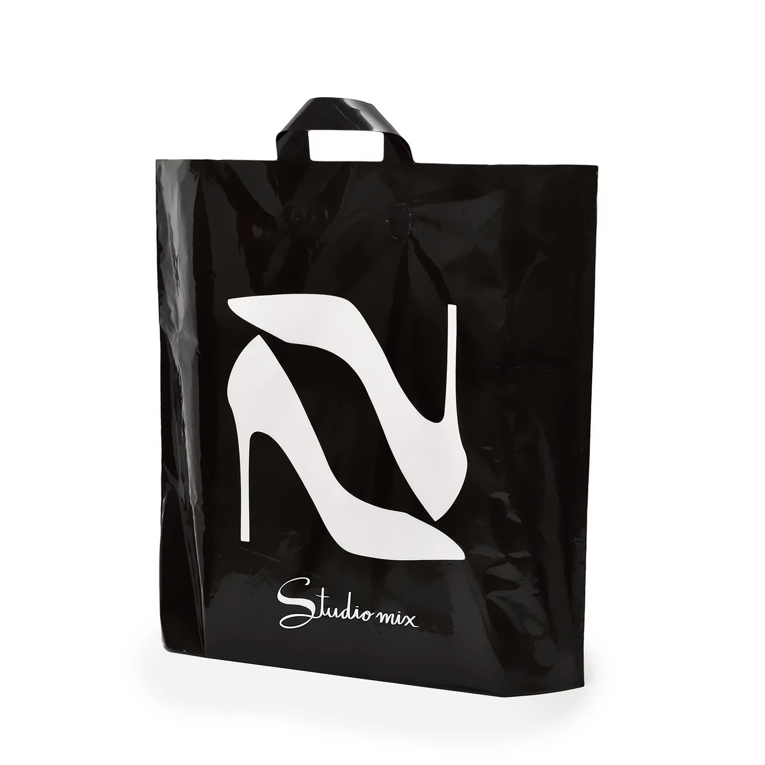 Bolsa para zapatos de dama personalizada e impresa en color negro para: Calzado Studio Mix