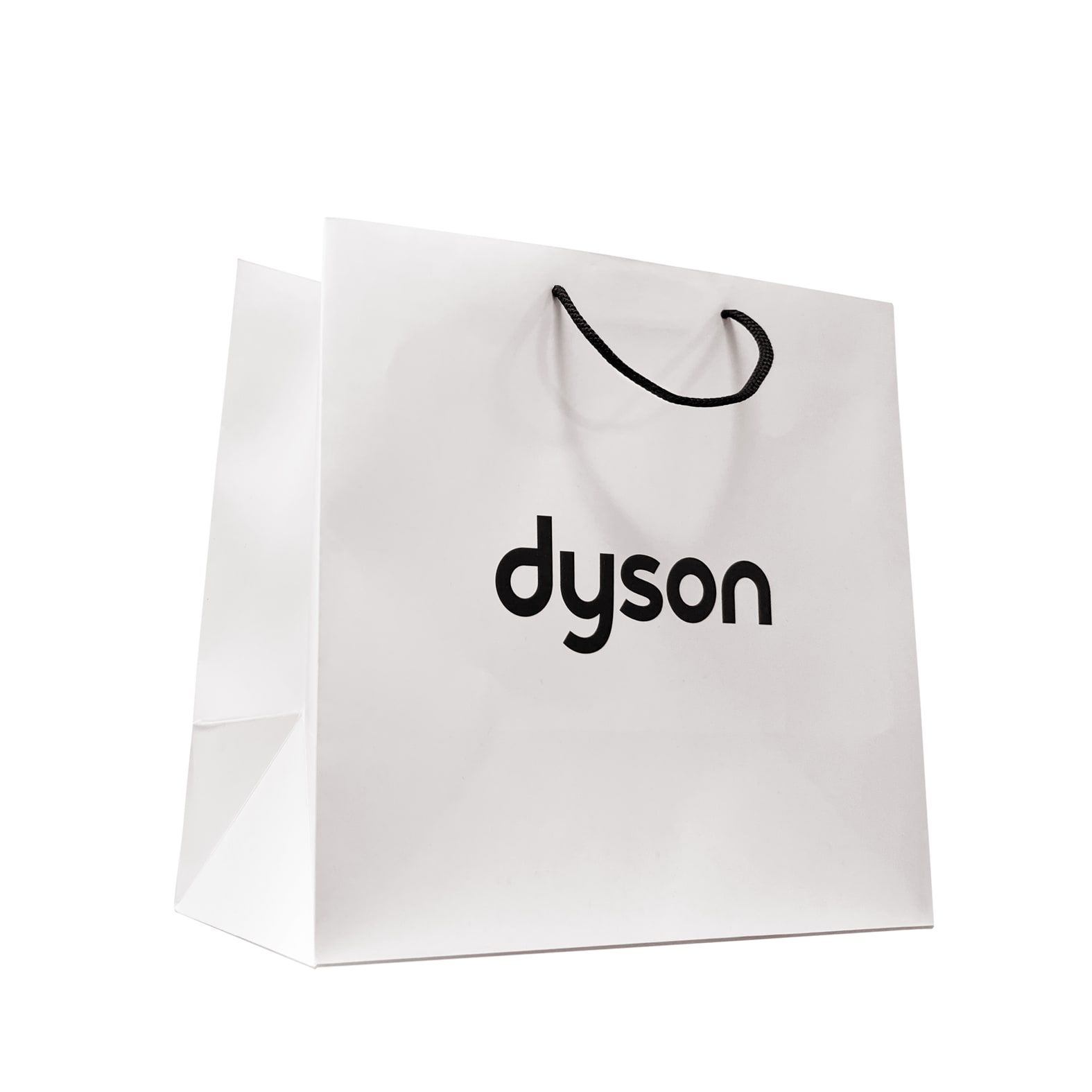 Bolsa de papel bond blanca grande con logotipo de: Dyson.