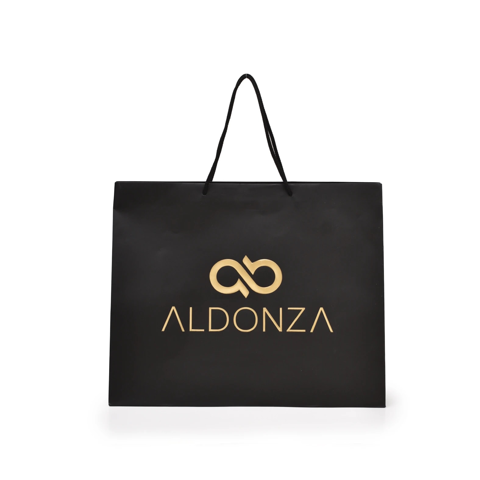 Bolsa impresa con logotipo fabricada en papel Couché con asa de listón: Aldonza.