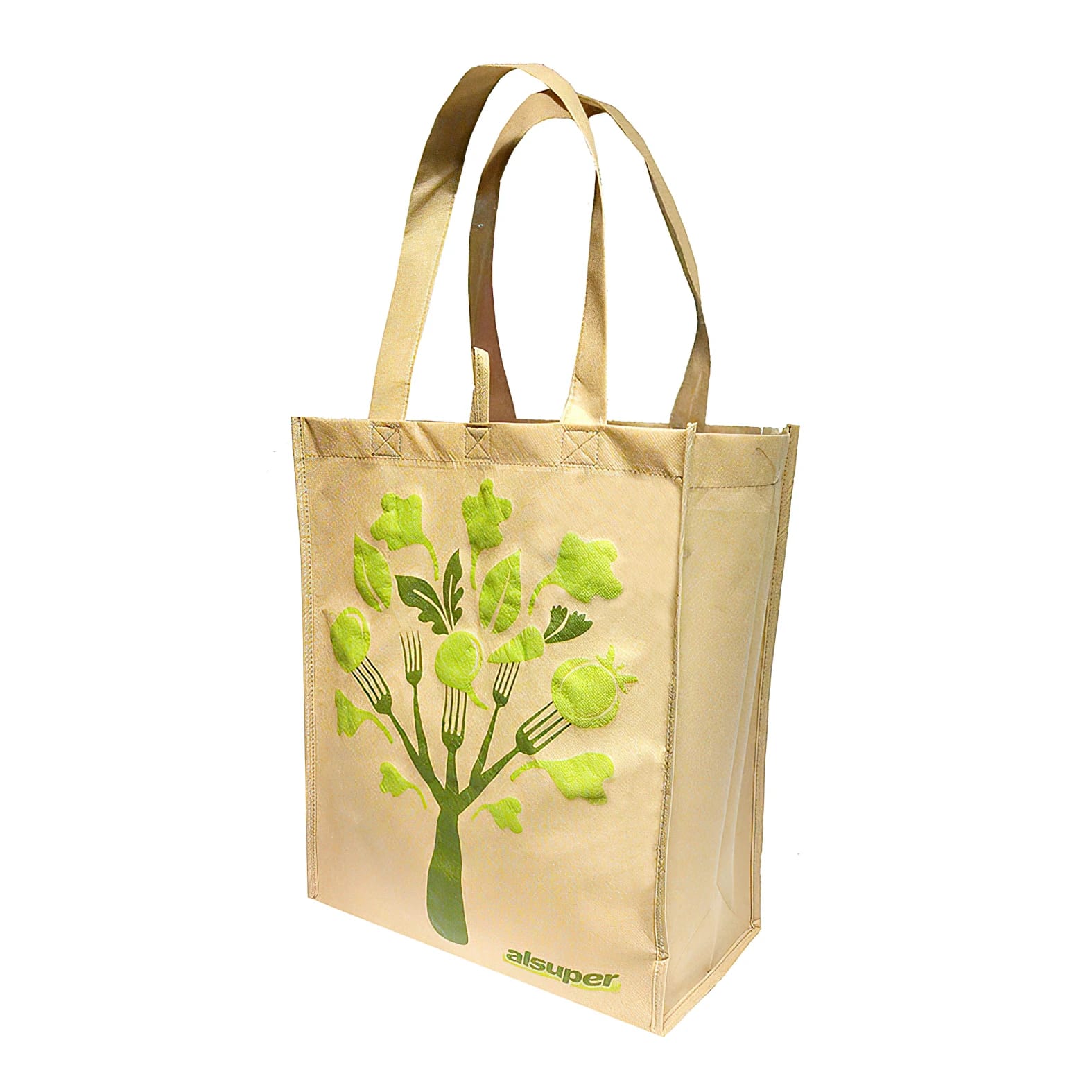 Bolsa Non-Woven reutilizable impresa a dos tintas directas: Al Super.