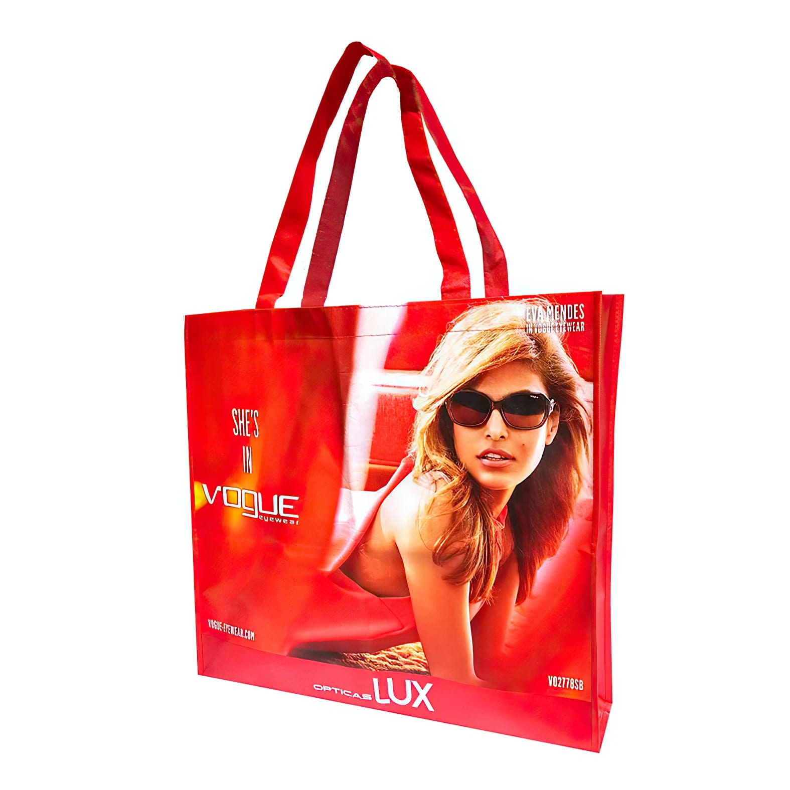 Bolsa personalizada de tela Non Woven ecológica y reutilizable para: Lentes LUX.