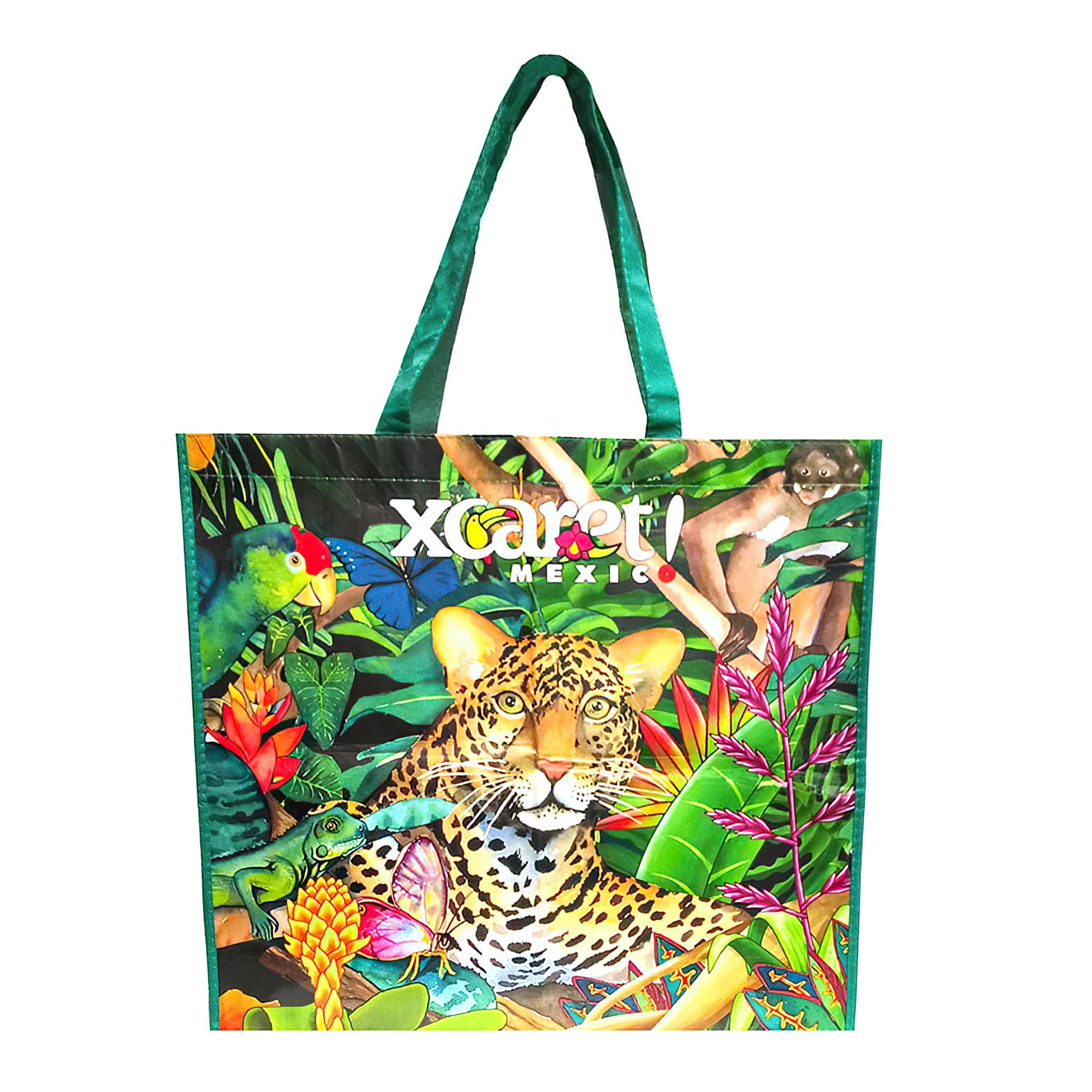 Bolsa tipo Non-Woven ecológica y reutilizable impresa con calidad fotográfica para: Xcaret,