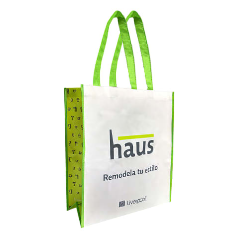 Bolsa Non-Woven impresa y reutilizable con logotipo de: Haus.