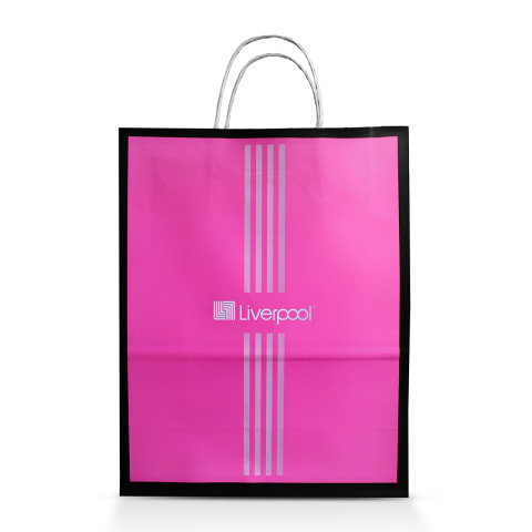 Bolsa personalizada con logotipo y diseño para la cadena de tiendas departamentales: Liverpool.