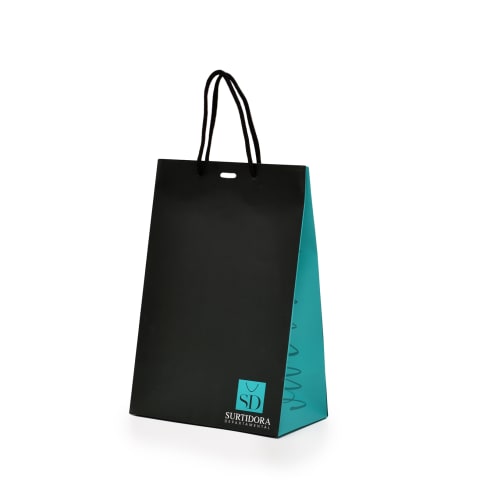 Bolsa personalizada de papel con logo de: Surtidora de tiendas Departamentales.