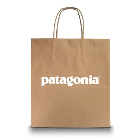 Bolsa mediana de papel para las tiendas departamentales: Patagonia.