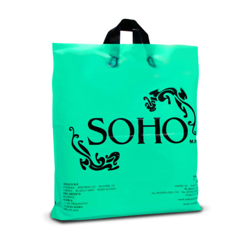 Bolsa color verde aqua personalizada para las boutiques: SOHO.