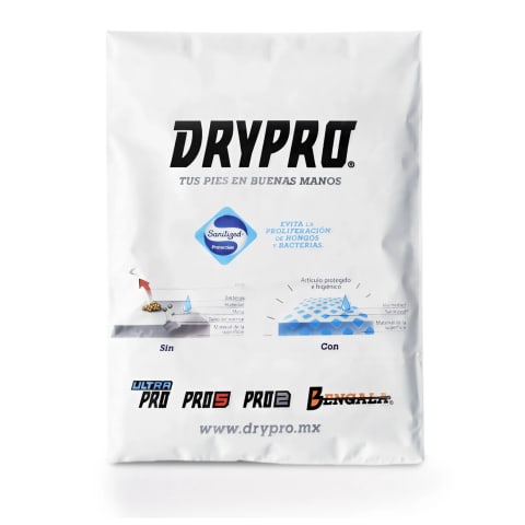 Bolsa plana en rollo impresa con logotipo para: Productos DryPro.