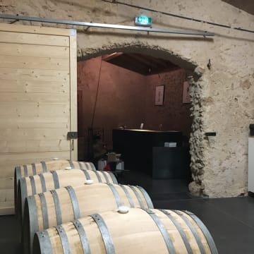 Les barriques de Blanc de Pech Ménel Saint Chinian