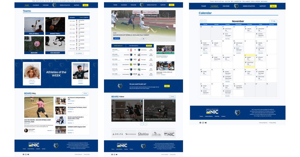 Desktop wireframe