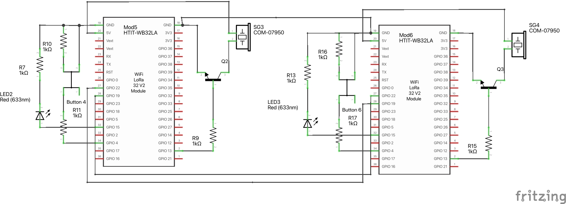 Serial Communication between two ESP32 Schematic image