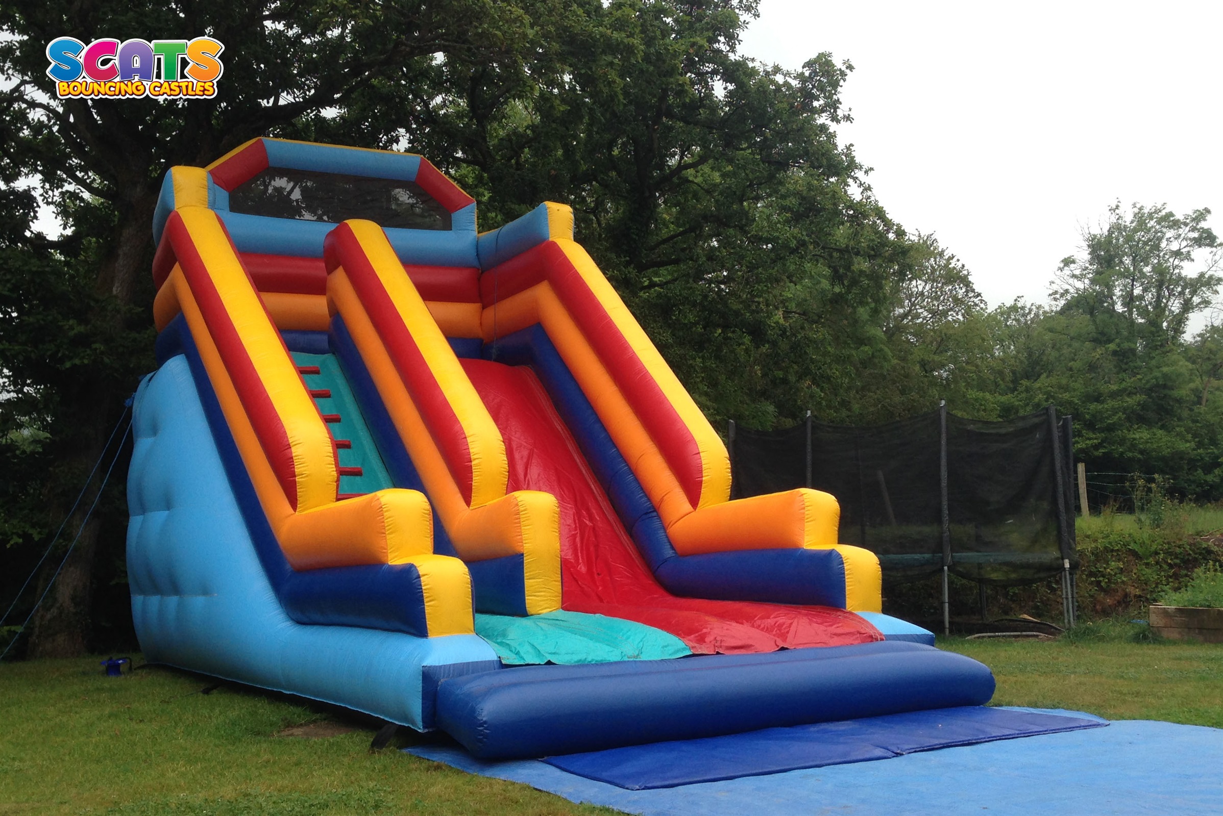 bouncy castle with slides