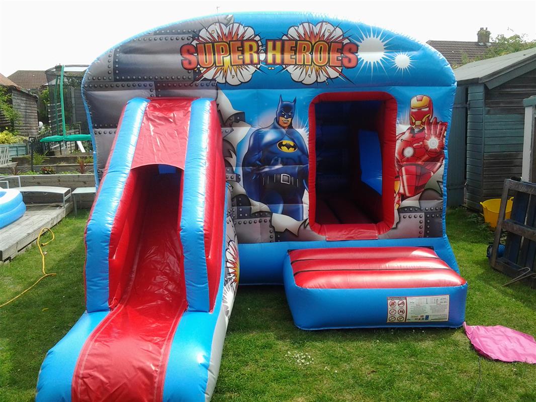 Superhero Bounce n Slide Bounce n Slides Bouncy Castle Hire in Bexleyheat Superhero Bounce n Slide Bounce n Slides Bouncy Castle Hire in Bexleyheat # Sunshower Hire_224249