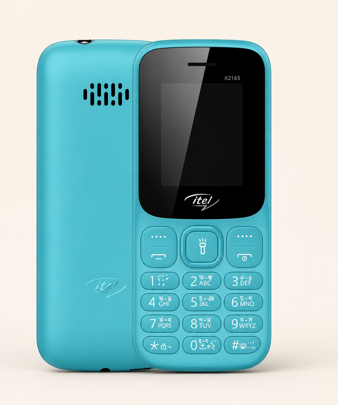 itel 2165 Dual SIM Feature Phone – Wireless FM, Torch & 1000mAh Battery – Blue