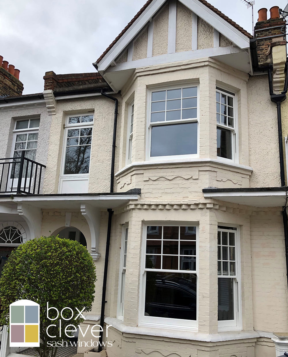 Masterframe Bygone Harmony 3 Part Bays With Haf Georgian Bars Balcony