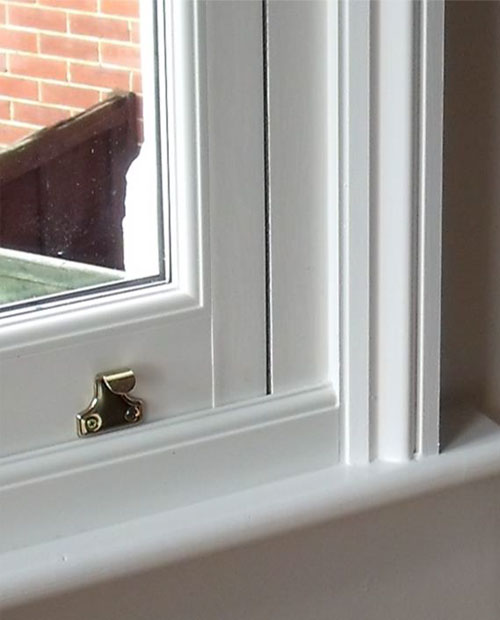 Close up image to show the craftsmanship on our Sash Windows installation