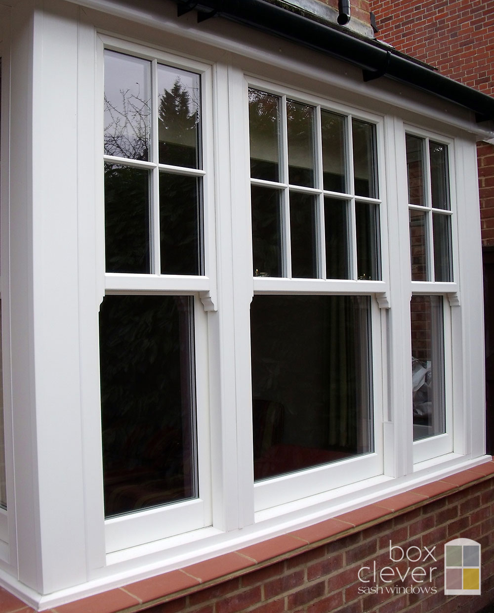 Masterframe Bygone Collection UPVC Sash Windows - 3 Part Bay - Oxford