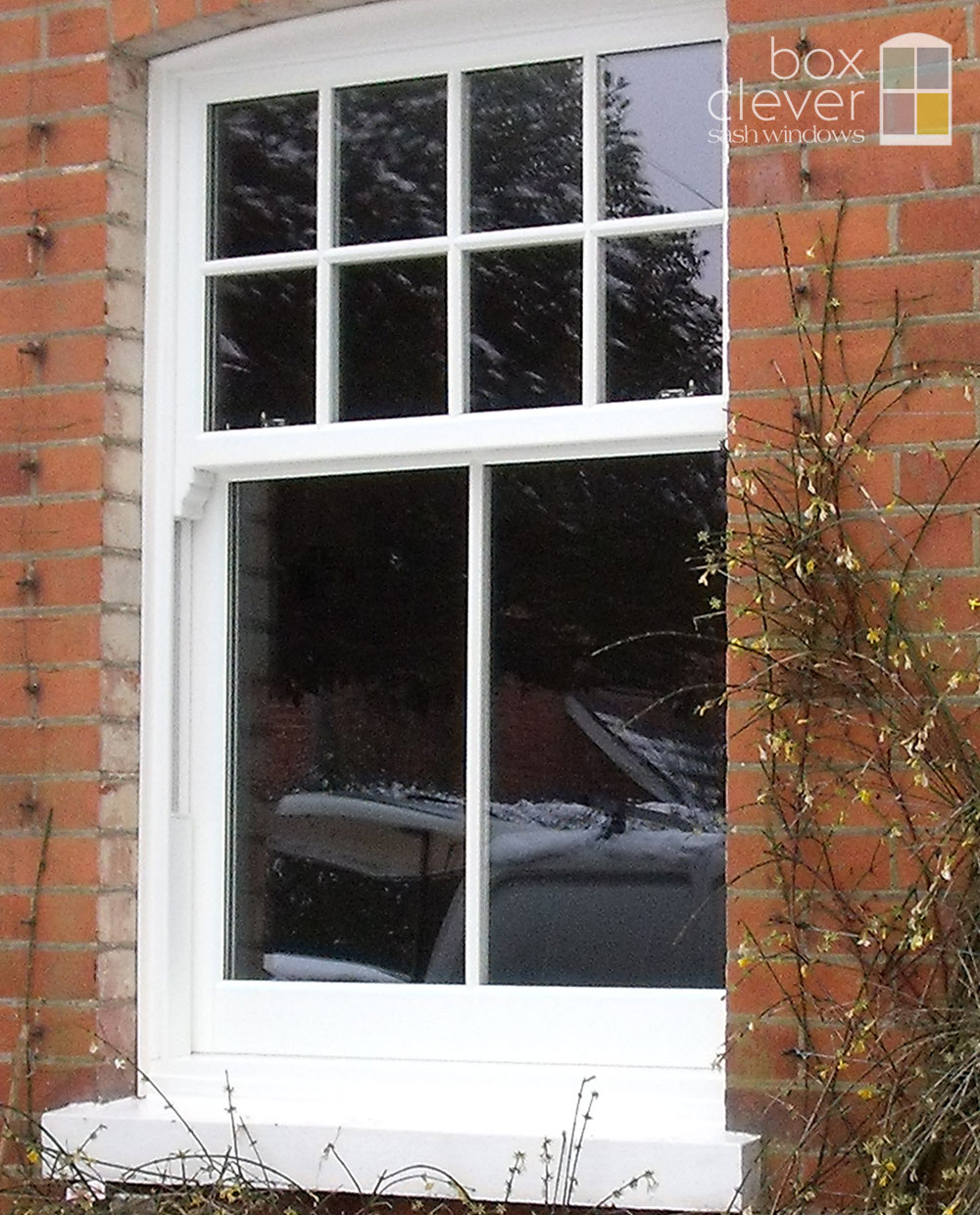 Masterframe Bygone Collection UPVC Sash Windows - 40/60 Split Sashes with Georgian Bar Design - Oxford