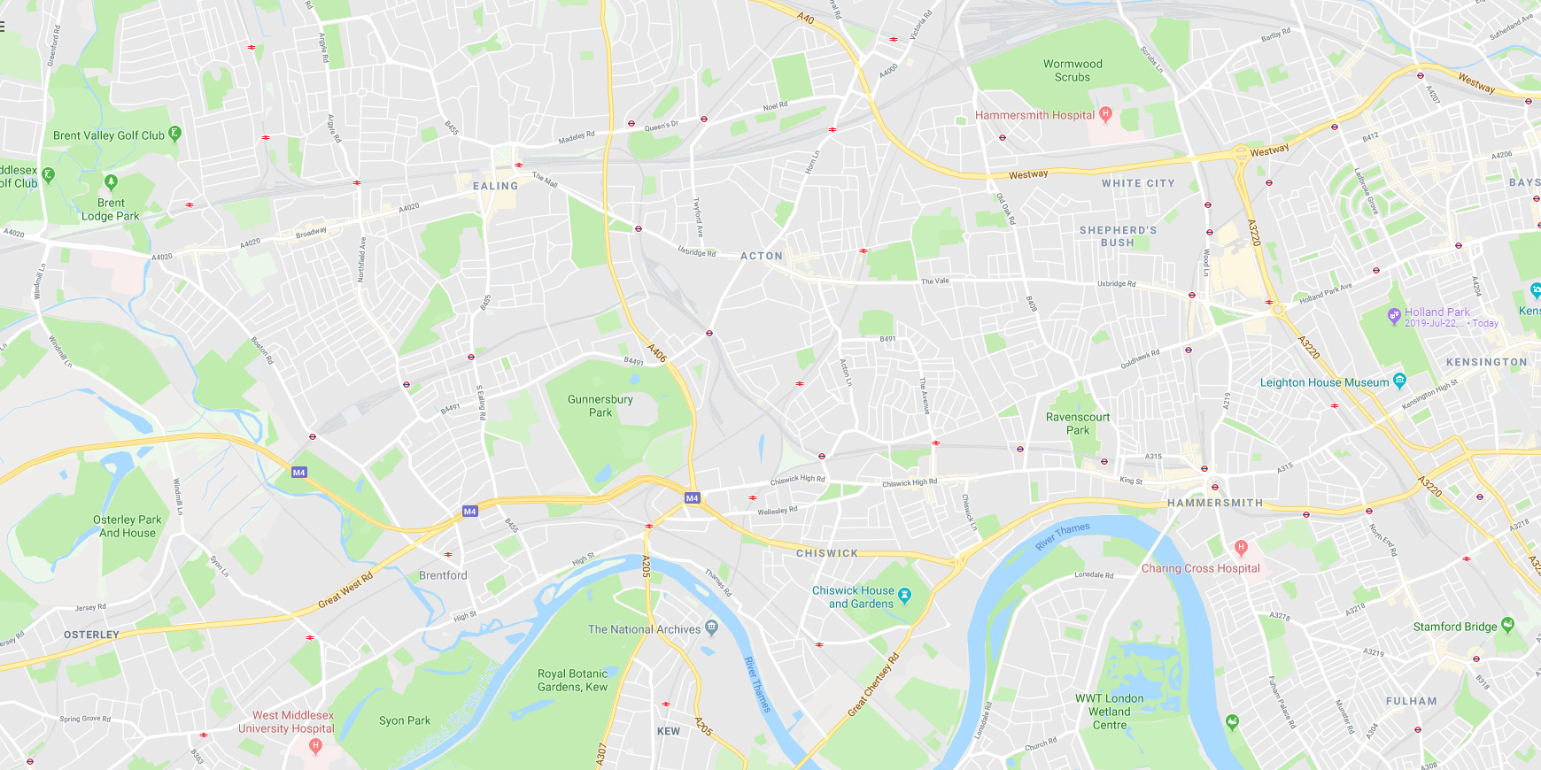 Conservation Area in Acton, West London - location