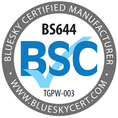 Bluesky certified manufacturer BS644 BSC TGPW-003