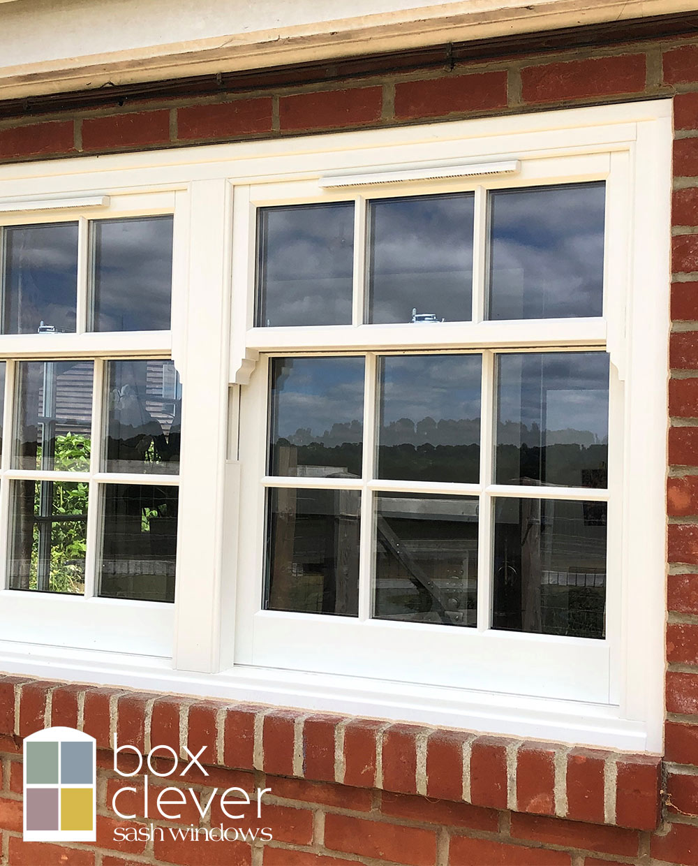 Masterframe Bygone Harmony Style 2 Sash Window with Georgian Bars and Trickle Vents