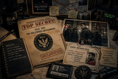 BIA agents investigating the Hollywood Assignment for Operation Saving Hollywood at Boxroom Escape Games