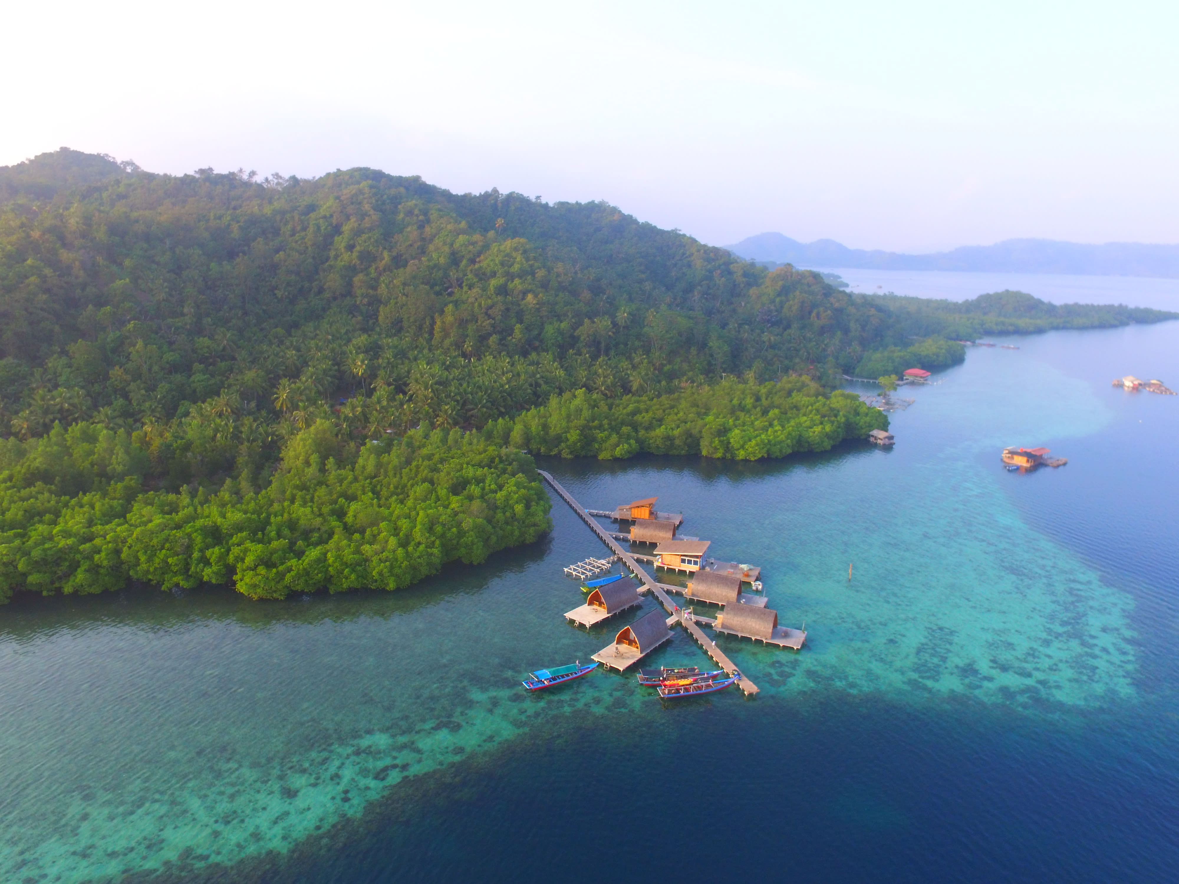 Penginapan Villa Laut di  Pulau  Pahawang Lampung  