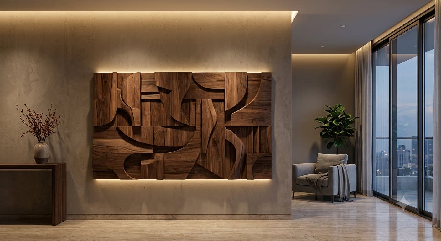 Bespoke Timber Wall Mural Display