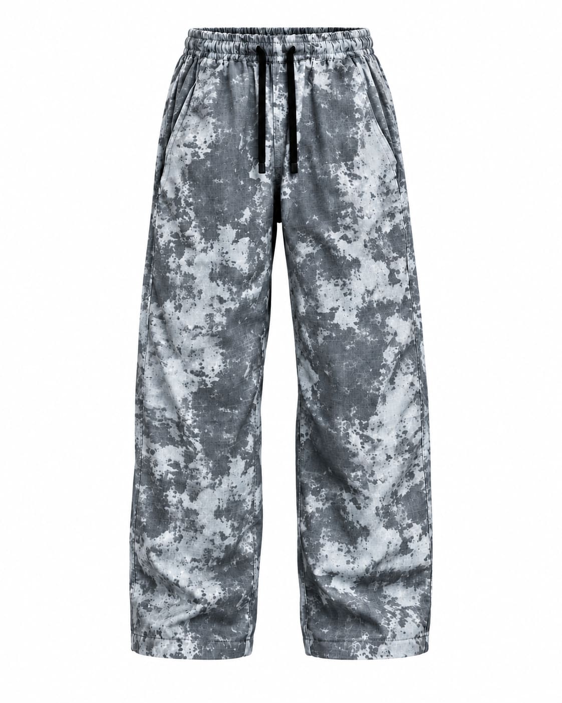 Men's Grey Camo Print Relaxed Fit Track Lower
