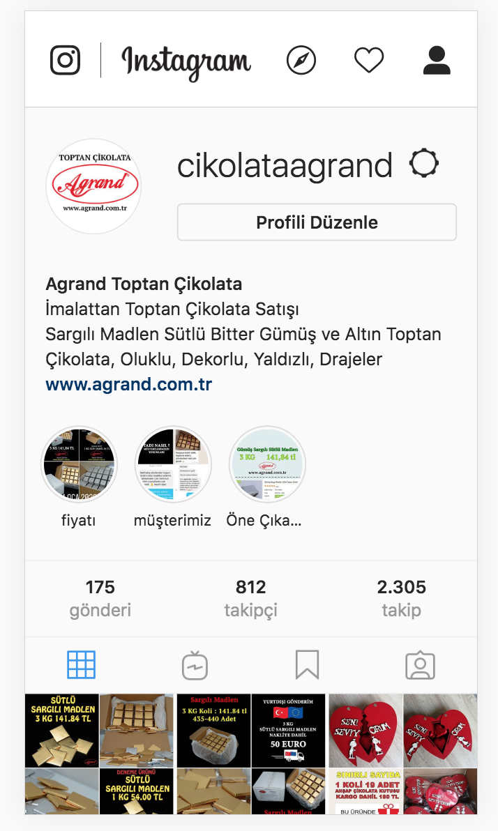 Agrand İnstagram Sayfamız