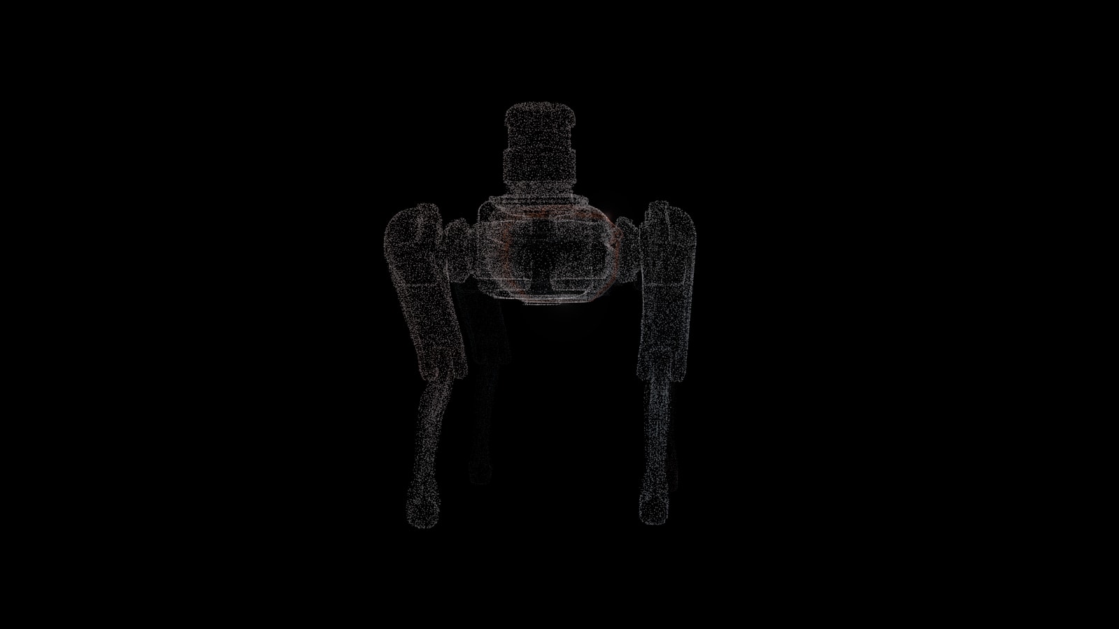 Quadruped Platforms drawn as a point cloud