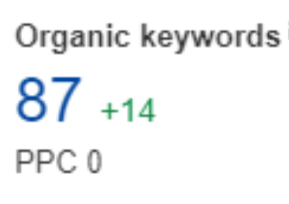 Showing a steady increase in Organic Keywords within two months of SEO Implementation