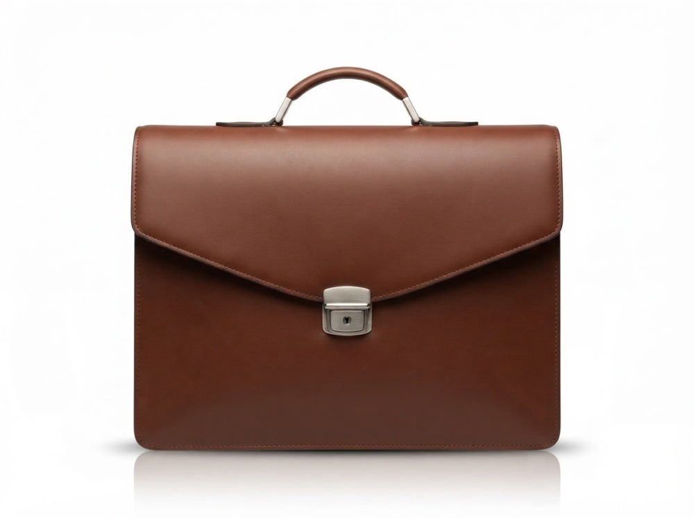 cartable 8807 CUIR SYNTETIQUE — maron