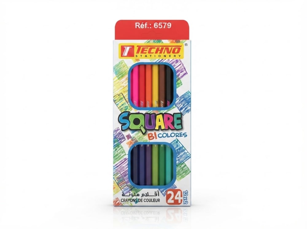 Cryons de couleur SQUARE BICOLORES BTE COUL 6579 — blue