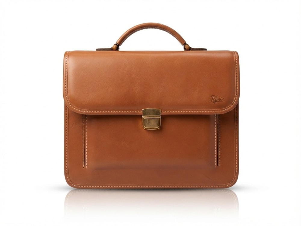 cartable SACOCHE CUIR MARRON — marron