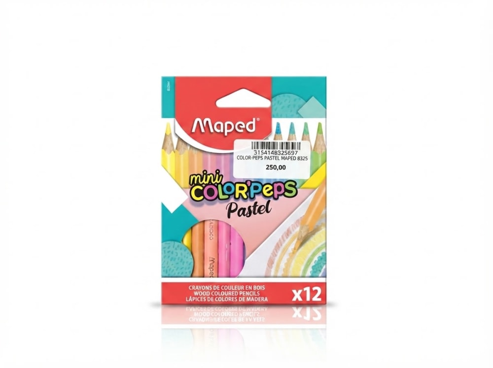 Crayons de couleur 12 MINI COLOR'PEPS PASTEL MAPED 832569 — blue