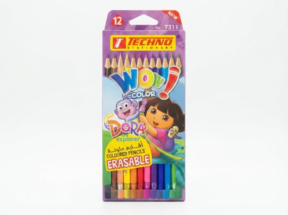 Crayons couleur WOW license boîte de 12 couleurs TECHNO-7311-00 — violet