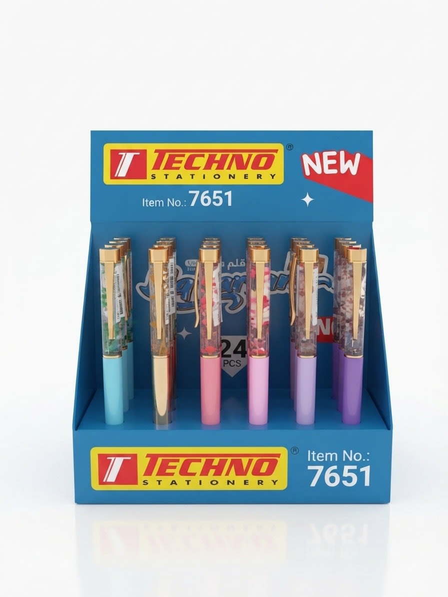 STYLO A BILLE AQUARIUM TECHNO 7651 — blue