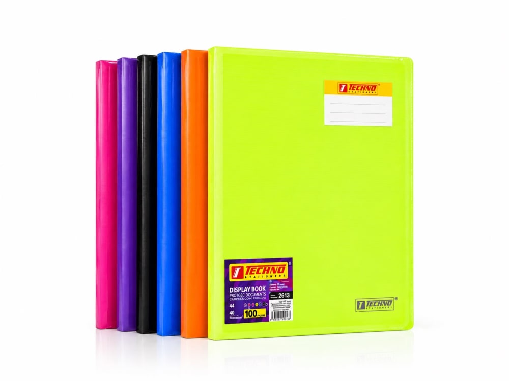 PROTEGE DOCUMENT EN PP 50 POCH 100 VUES TECHNO 2614 — rose