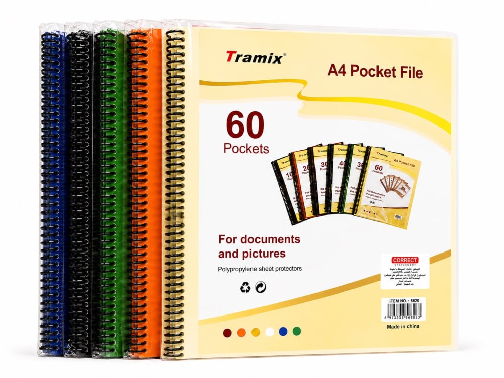 PORTE DOCUMENT SPIRAL CORRECT 60P/120V 6660 — blanc