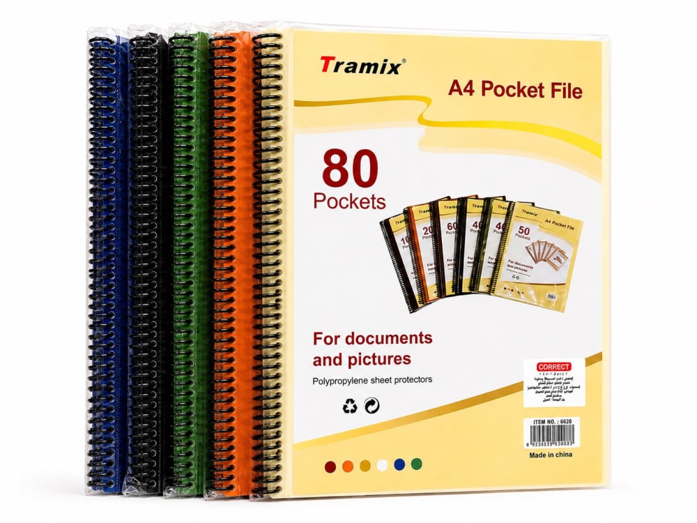 PORTE DOCUMENT SPIRAL CORRECT 80P/160V 6680 — blue