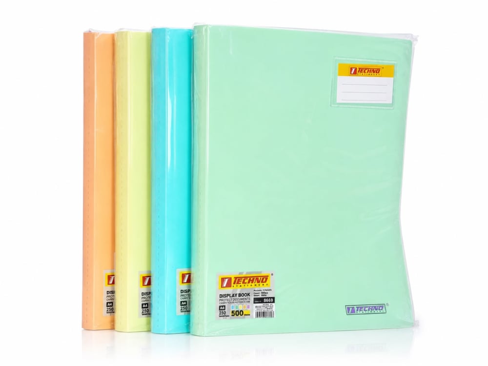 PORTE DOCUMENTS EN PP 250P 500 V PAST TECHNO 8669 — vert